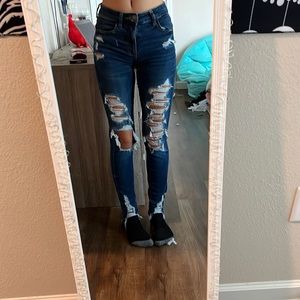 American eagle ripped jeggings